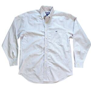 Vineyard Vines casual button down shirt blue & red plaid size M